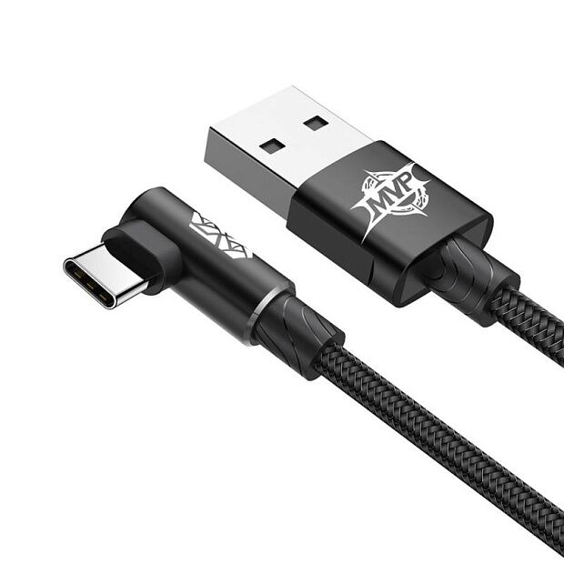 Кабель Baseus MVP Elbow Type Cable USB For Type-C 1.5A 2m (Black/Черный) - 3