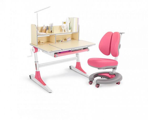 Медицинский детский учебный стол и стул Xiaomi Igrow Children's Desk and Chair (Pink/Розовый) 