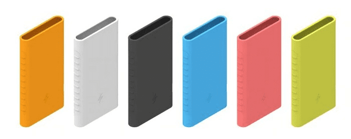 Доступные расцветки силиконового чехла для Xiaomi Mi Power Bank 2 10000 mAh