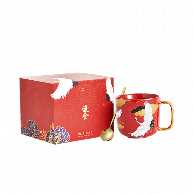 Набор (кружка и ложка) Xiaomi Jingrepublic Mug Gift Box (Red/Красный) 