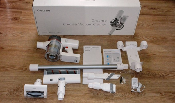 Состав комплекта Xiaomi Dreame Tracking Wireless Vacuum Cleaner V9P Комплектация беспроводного пылесоса V9P Vacuum Cleaner