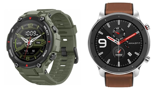 Сравнение экранов Amazfit T-Rex и Amazfit GTR Сравнение дисплеев умных часов Amazfit T-Rex и GTR
