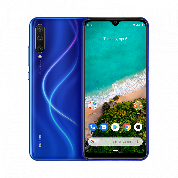 Смартфон Xiaomi Mi A3 64GB/4GB (Blue/Синий)